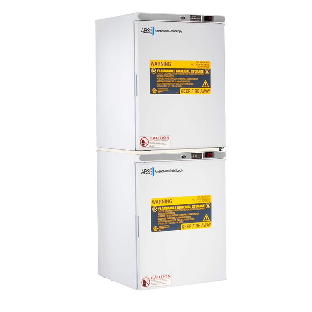 American BioTech Supply - Laboratory Refrigerators and Freezers; Type: Flammable Refrigerator & Freezer Combination ; Volume Capacity: 9 Cu. Ft. ; Minimum Temperature (C): -15.00 ; Maximum Temperature (C): 10.00 ; Width (Inch): 23-5/8 ; Depth (Inch): 24- - Exact Tooling