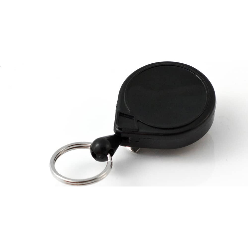 Key-Bak - Key Control; Type: Retractable ID Holder ; Number of Keys: 3 ; Color: Black ; Width (Inch): 1 - Exact Tooling