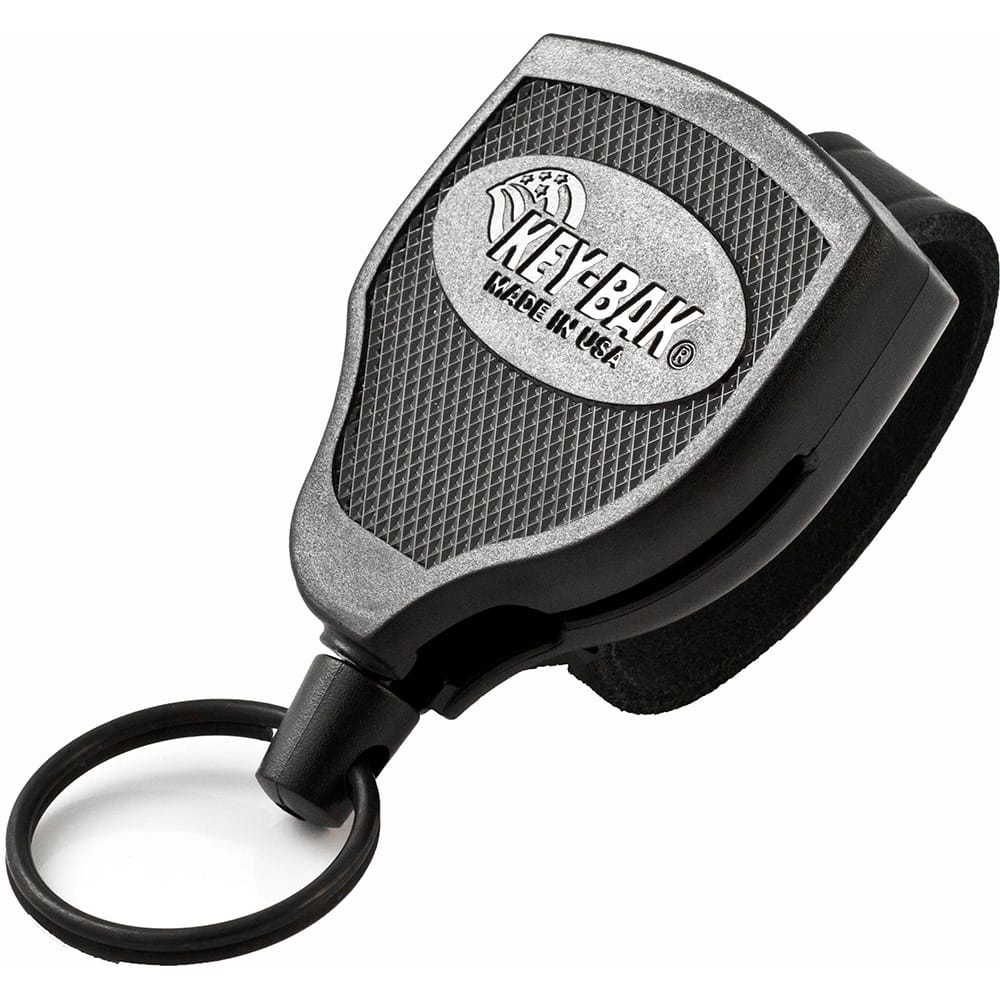 Key-Bak - Key Control; Type: Retractable Key Chain ; Number of Keys: 22 ; Color: Black ; Width (Inch): 1 - Exact Tooling