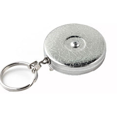 Key-Bak - Key Control; Type: Retractable Reel with Striker ; Number of Keys: 15 ; Color: Chrome ; Width (Inch): 1 - Exact Tooling