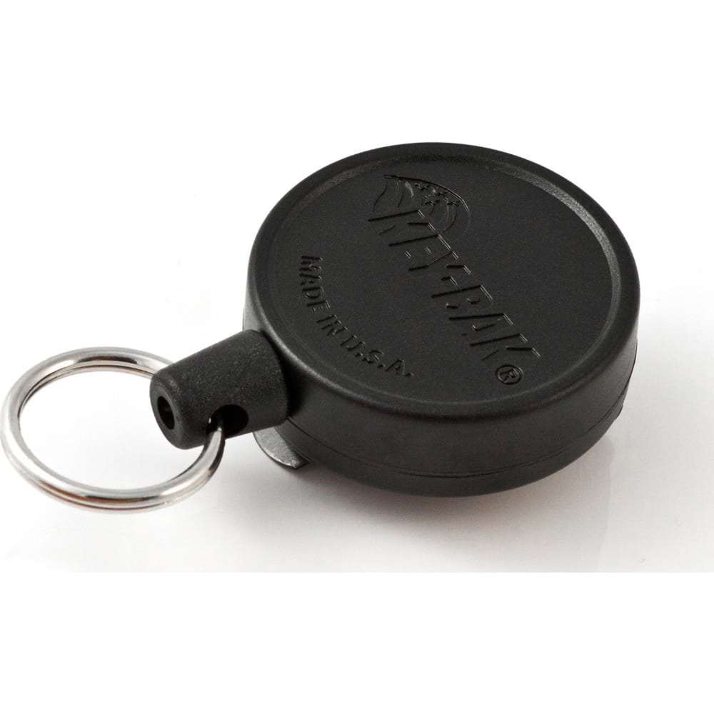 Key-Bak - Key Control; Type: Retractable Key Chain ; Number of Keys: 10 ; Color: Black ; Width (Inch): 1 - Exact Tooling
