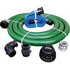 JGB Enterprises - Liquid Suction & Discharge Hose; Inside Diameter (Inch): 2 ; Length (Feet): 20 ; Material: PVC ; Working Pressure (psi): 50.000 ; Vacuum Rating: 29 In. Hg ; Color: Green, Blue - Exact Tooling