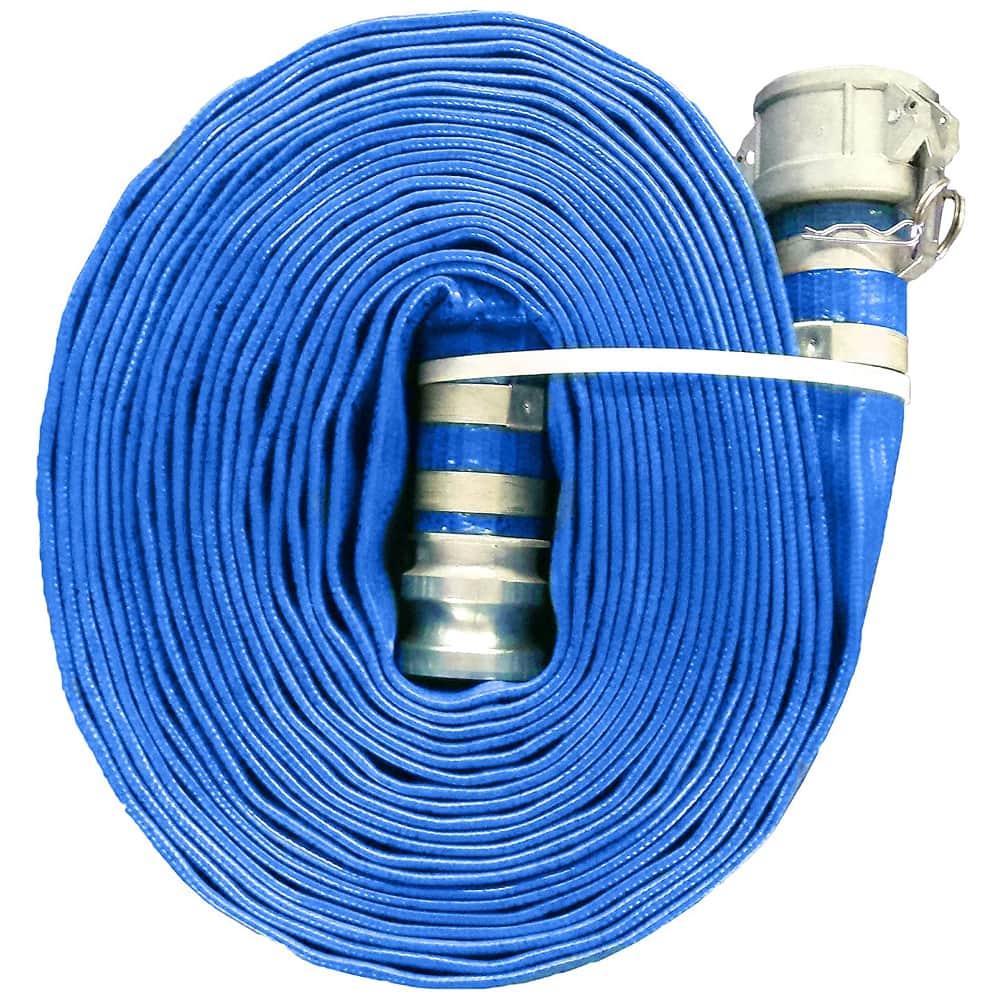 JGB Enterprises - Water & Discharge Hose; Inside Diameter (Inch): 3 ; Color: Blue ; Working Pressure (psi): 70.000 ; Length (Feet): 50 ; Material: PVC - Exact Tooling