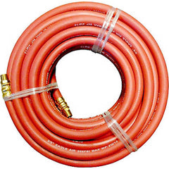 JGB Enterprises - Air & Multi-Purpose Hose; Type: Air Hose ; Material: Rubber ; Inside Diameter (Inch): 3/8 ; Length (Ft): 50 (Feet); Working Pressure (psi): 300.000 ; End Connections: NPT - Exact Tooling