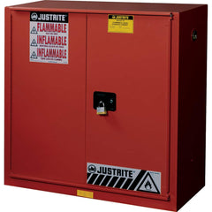 Justrite - 1 Door 3 Shelf 40 Gal Safety Cabinet for Paint & Ink - Exact Tooling