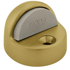 IVES - Stops; Type: Floor Stop ; Finish/Coating: Satin Brass ; Projection: 1-3/8 (Inch); Mount Type: Floor - Exact Tooling