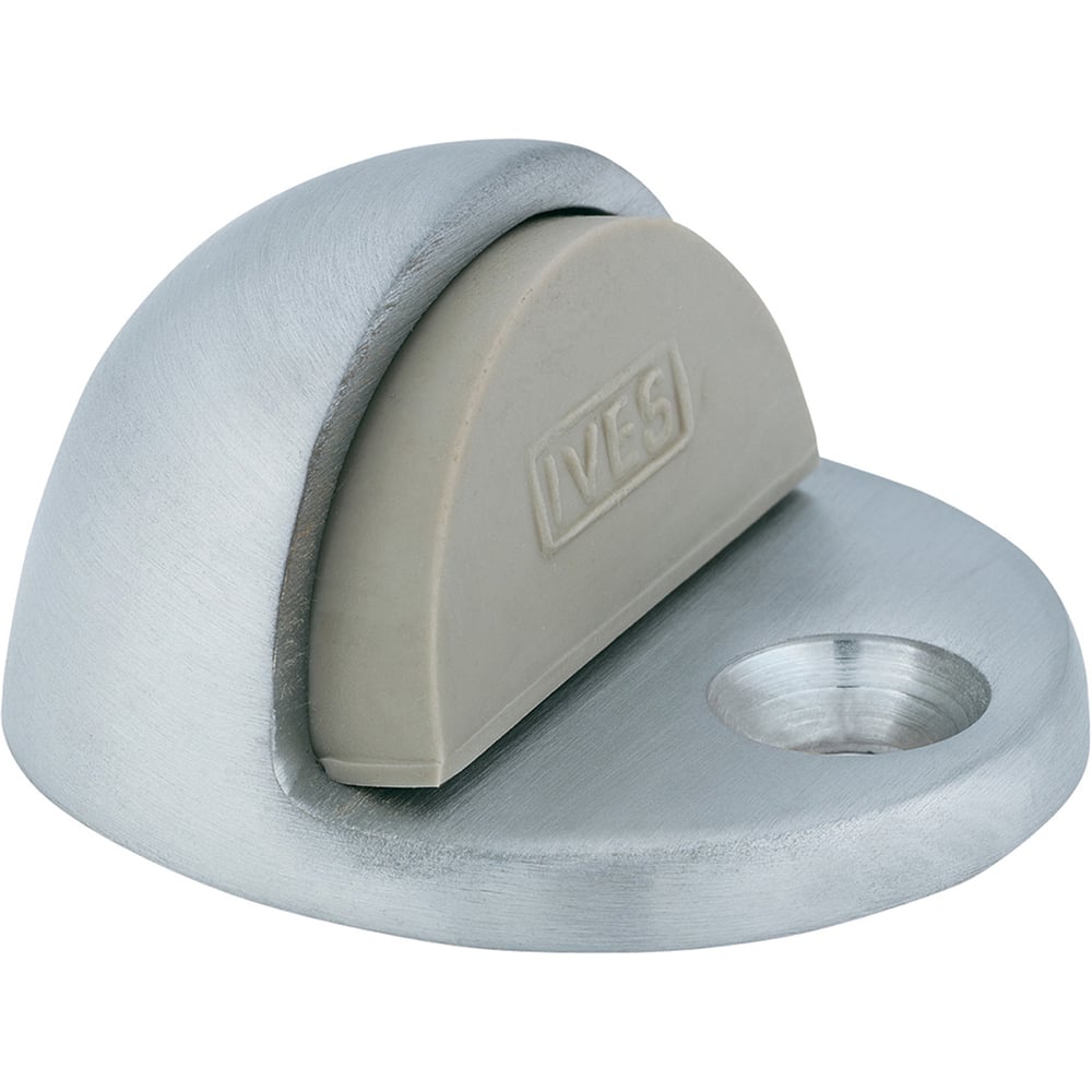 IVES - Stops; Type: Floor Stop ; Finish/Coating: Satin Nickel ; Projection: 1 (Inch); Mount Type: Floor - Exact Tooling