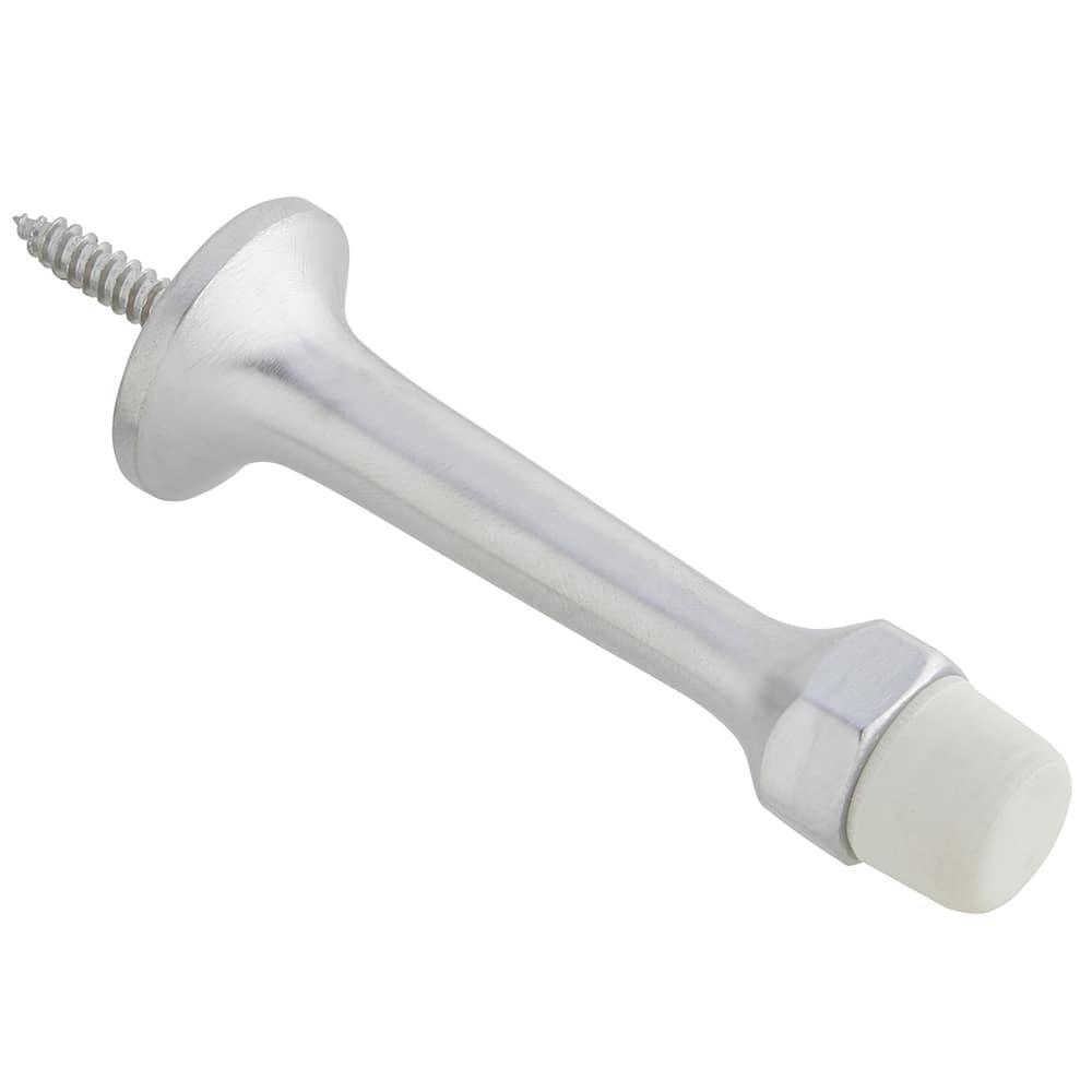 IVES - Stops; Type: Base Door Stop ; Finish/Coating: Satin Nickel ; Projection: 3-1/4 (Inch); Mount Type: Door - Exact Tooling