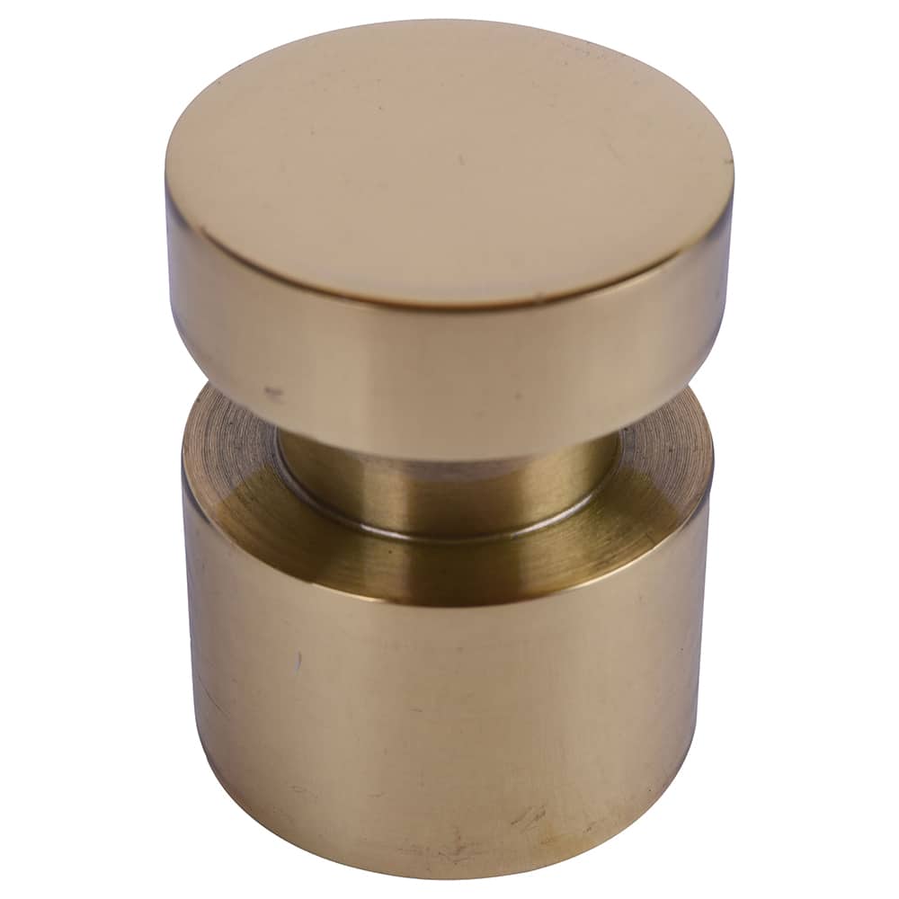 Rockwood - Stops; Type: Decorative Floor Stop ; Finish/Coating: Bright Brass ; Projection: 1-1/2 (Inch); Mount Type: Floor - Exact Tooling