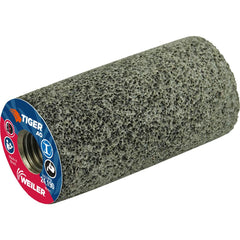 Weiler - Cones & Plugs; Head Thickness (Inch): 3.00 ; Abrasive Material: Aluminum Oxide ; Grit: 24 ; Grade: Coarse ; Wheel Type Number Code: 18 ; Arbor Hole Thread Size: 5/8-11 - Exact Tooling