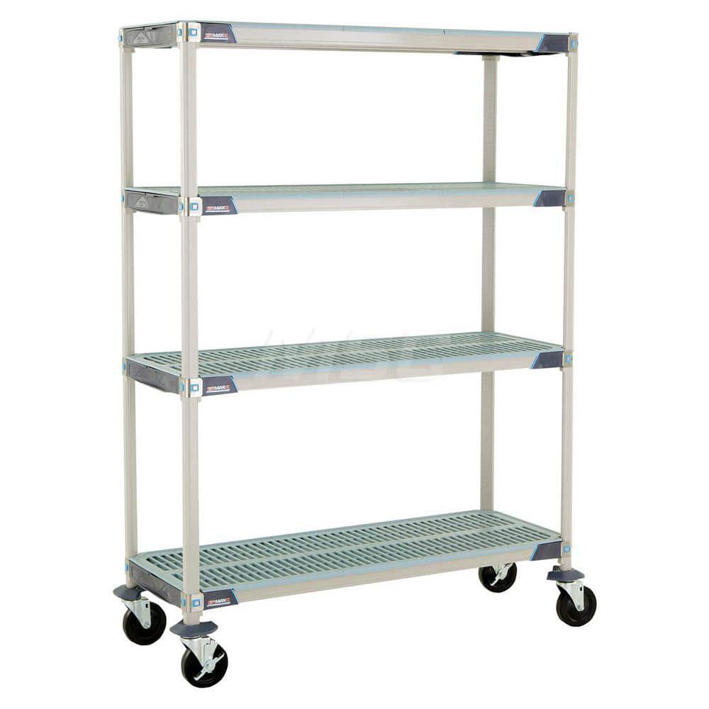 Metro - Carts; Type: Industrial Cart ; Load Capacity (Lb.): 600.000 ; Number of Shelves: 4 ; Width (Inch): 20-5/16 ; Length (Inch): 49-3/4 ; Height (Inch): 67-5/16 - Exact Tooling
