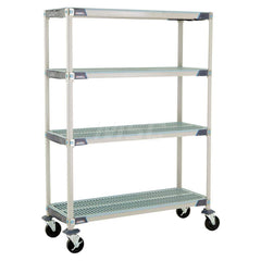 Metro - Carts; Type: Industrial Cart ; Load Capacity (Lb.): 600.000 ; Number of Shelves: 4 ; Width (Inch): 20-5/16 ; Length (Inch): 49-3/4 ; Height (Inch): 67-5/16 - Exact Tooling