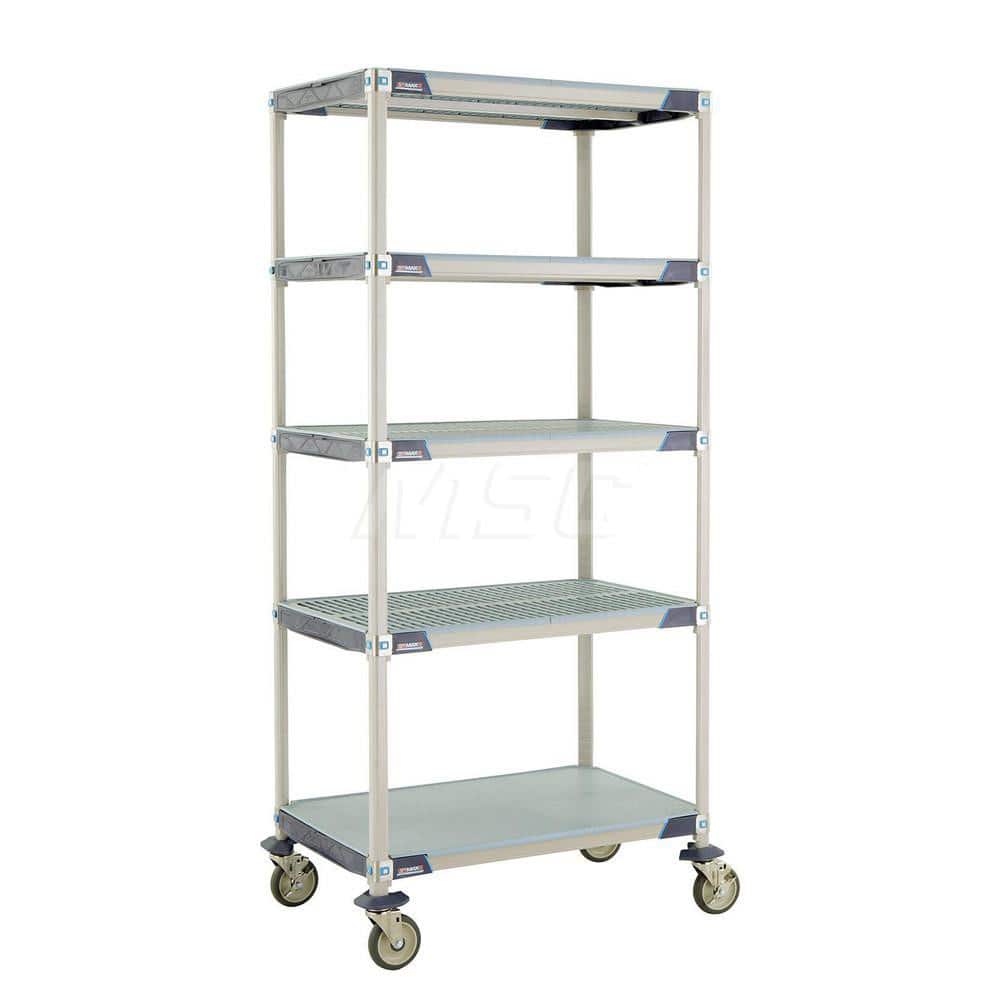 Metro - Carts; Type: Industrial Cart ; Load Capacity (Lb.): 900.000 ; Number of Shelves: 5 ; Width (Inch): 26-5/16 ; Length (Inch): 37-3/4 ; Height (Inch): 79-5/16 - Exact Tooling