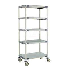 Metro - Carts; Type: Industrial Cart ; Load Capacity (Lb.): 900.000 ; Number of Shelves: 5 ; Width (Inch): 26-5/16 ; Length (Inch): 37-3/4 ; Height (Inch): 79-5/16 - Exact Tooling