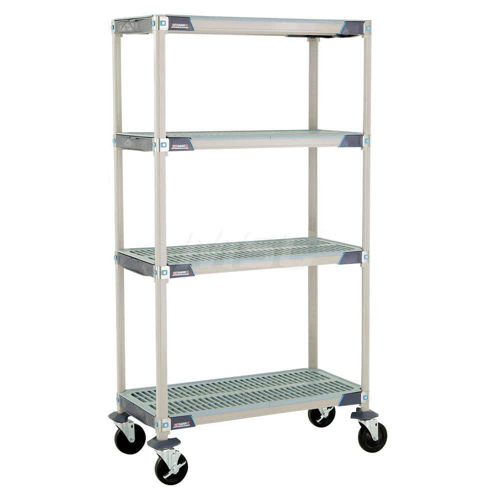 Metro - Carts; Type: Industrial Cart ; Load Capacity (Lb.): 600.000 ; Number of Shelves: 4 ; Width (Inch): 20-5/16 ; Length (Inch): 37-3/4 ; Height (Inch): 67-5/16 - Exact Tooling
