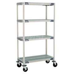 Metro - Carts; Type: Industrial Cart ; Load Capacity (Lb.): 600.000 ; Number of Shelves: 4 ; Width (Inch): 20-5/16 ; Length (Inch): 37-3/4 ; Height (Inch): 67-5/16 - Exact Tooling