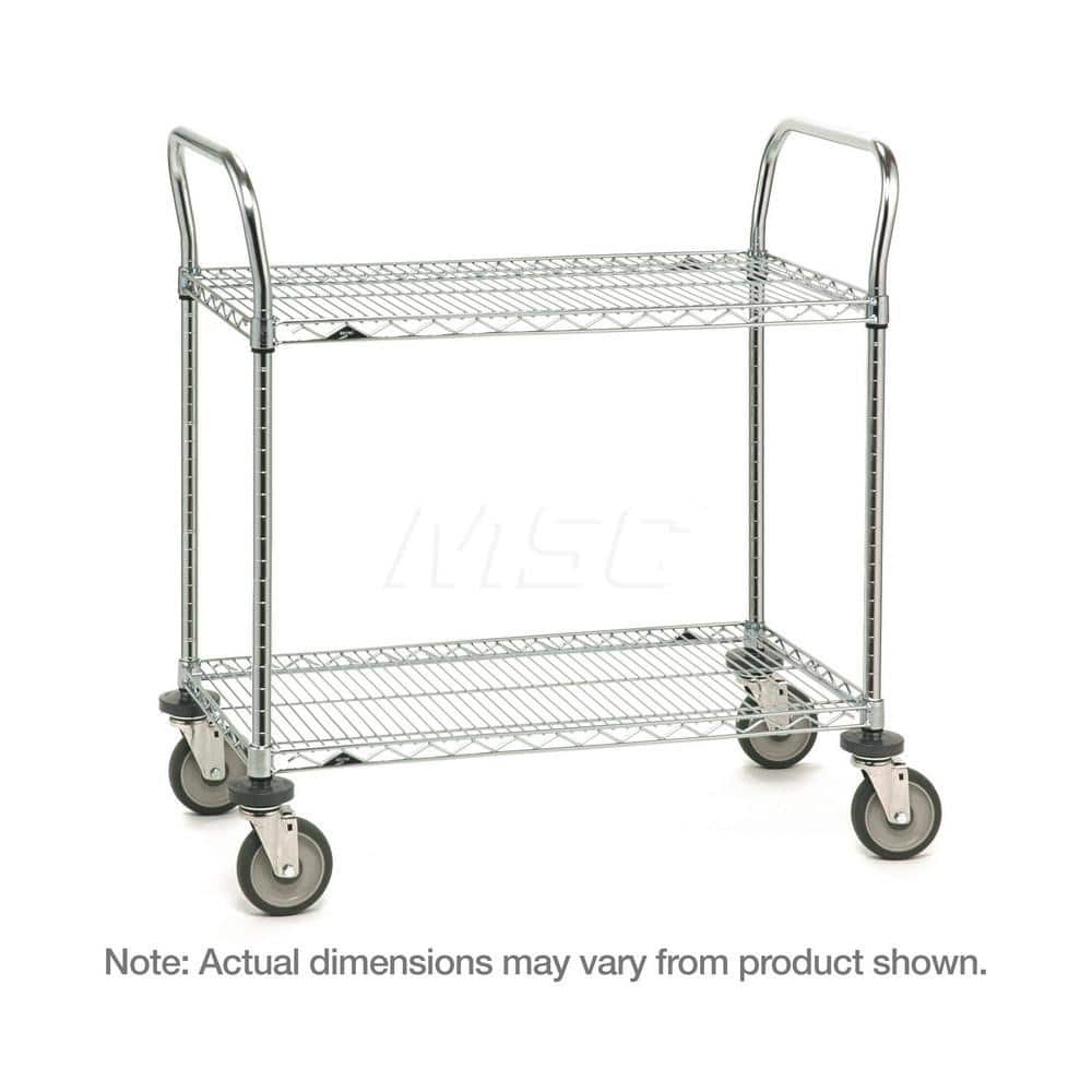 Metro - Carts; Type: Utility ; Load Capacity (Lb.): 900.000 ; Number of Shelves: 2 ; Width (Inch): 24 ; Length (Inch): 60 ; Height (Inch): 39 - Exact Tooling