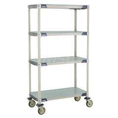 Metro - Carts; Type: Industrial Cart ; Load Capacity (Lb.): 900.000 ; Number of Shelves: 4 ; Width (Inch): 20-5/16 ; Length (Inch): 37-3/4 ; Height (Inch): 67-5/16 - Exact Tooling