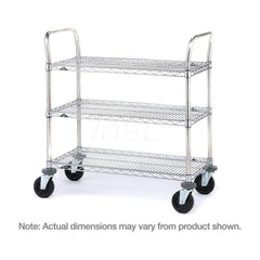 Metro - Carts; Type: Utility ; Load Capacity (Lb.): 600.000 ; Number of Shelves: 3 ; Width (Inch): 24 ; Length (Inch): 60 ; Height (Inch): 39 - Exact Tooling
