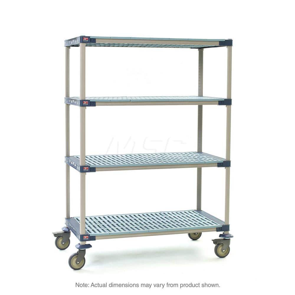 Metro - Carts; Type: Industrial Cart ; Load Capacity (Lb.): 750.000 ; Number of Shelves: 4 ; Width (Inch): 20-5/16 ; Length (Inch): 37-3/4 ; Height (Inch): 67-5/16 - Exact Tooling