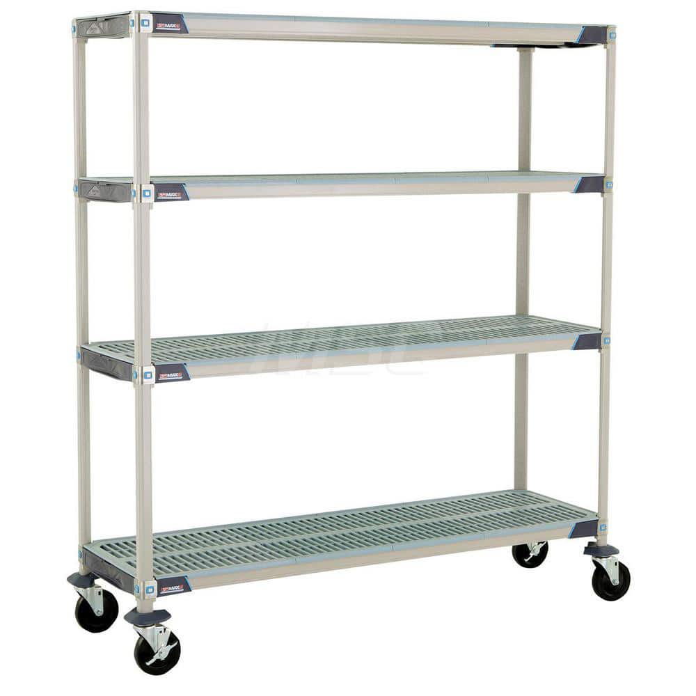 Metro - Carts; Type: Industrial Cart ; Load Capacity (Lb.): 600.000 ; Number of Shelves: 4 ; Width (Inch): 20-5/16 ; Length (Inch): 61-3/4 ; Height (Inch): 67-5/16 - Exact Tooling