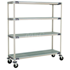 Metro - Carts; Type: Industrial Cart ; Load Capacity (Lb.): 600.000 ; Number of Shelves: 4 ; Width (Inch): 20-5/16 ; Length (Inch): 61-3/4 ; Height (Inch): 67-5/16 - Exact Tooling