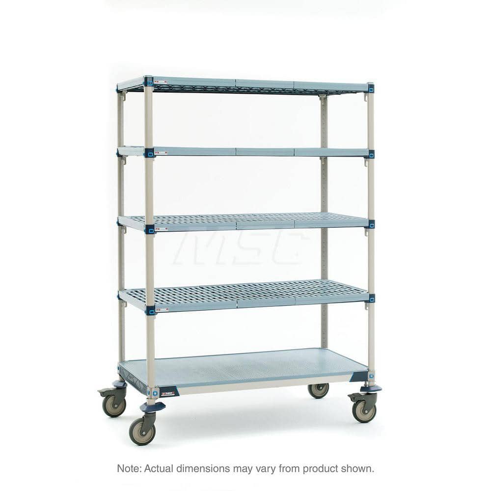 Metro - Carts; Type: Industrial Cart ; Load Capacity (Lb.): 900.000 ; Number of Shelves: 5 ; Width (Inch): 26-5/16 ; Length (Inch): 49-3/4 ; Height (Inch): 79-1/4 - Exact Tooling