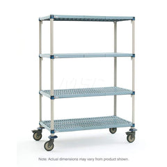 Metro - Carts; Type: Industrial Cart ; Load Capacity (Lb.): 900.000 ; Number of Shelves: 4 ; Width (Inch): 23-5/16 ; Length (Inch): 49-3/4 ; Height (Inch): 67-1/4 - Exact Tooling