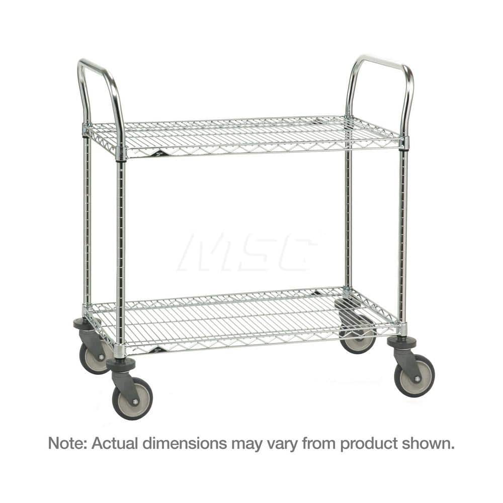 Metro - Carts; Type: Utility ; Load Capacity (Lb.): 900.000 ; Number of Shelves: 2 ; Width (Inch): 21 ; Length (Inch): 36 ; Height (Inch): 39 - Exact Tooling