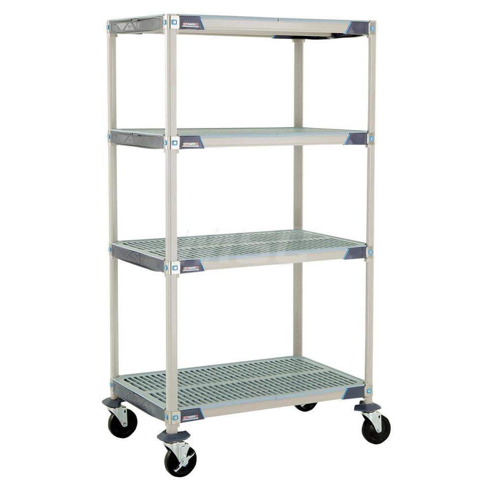 Metro - Carts; Type: Industrial Cart ; Load Capacity (Lb.): 600.000 ; Number of Shelves: 4 ; Width (Inch): 26-5/16 ; Length (Inch): 37-3/4 ; Height (Inch): 67-5/16 - Exact Tooling
