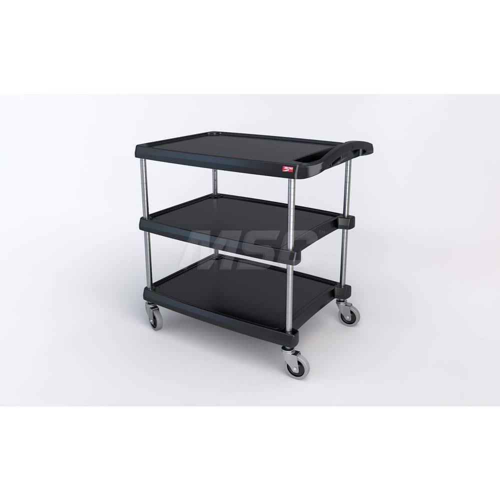 Metro - Carts; Type: Utility ; Load Capacity (Lb.): 400.000 ; Number of Shelves: 3 ; Width (Inch): 23-7/16 ; Length (Inch): 34-3/8 ; Height (Inch): 35-1/2 - Exact Tooling