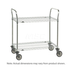 Metro - Carts; Type: Utility ; Load Capacity (Lb.): 900.000 ; Number of Shelves: 2 ; Width (Inch): 24 ; Length (Inch): 36 ; Height (Inch): 39 - Exact Tooling