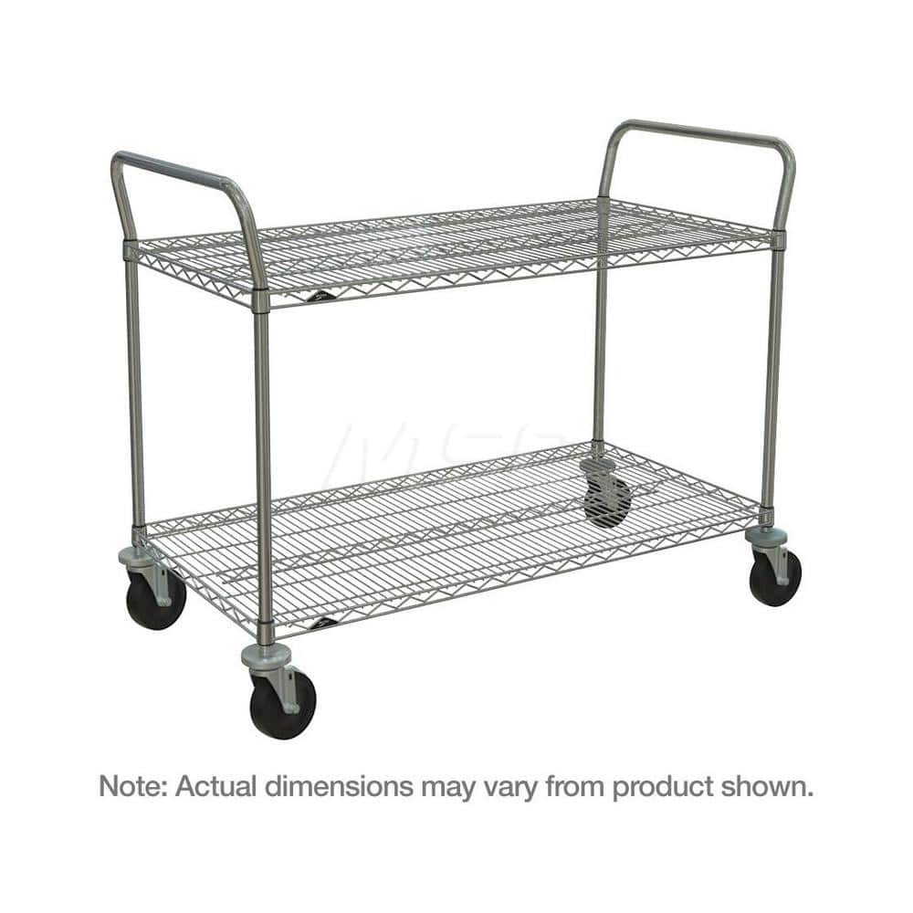 Metro - Carts; Type: Utility ; Load Capacity (Lb.): 600.000 ; Number of Shelves: 2 ; Width (Inch): 24 ; Length (Inch): 60 ; Height (Inch): 39 - Exact Tooling