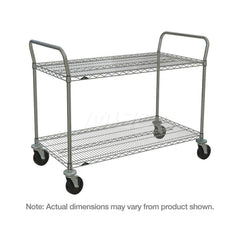 Metro - Carts; Type: Utility ; Load Capacity (Lb.): 600.000 ; Number of Shelves: 2 ; Width (Inch): 24 ; Length (Inch): 60 ; Height (Inch): 39 - Exact Tooling