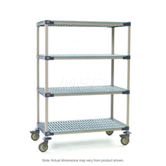 Metro - Carts; Type: Industrial Cart ; Load Capacity (Lb.): 750.000 ; Number of Shelves: 4 ; Width (Inch): 26-5/16 ; Length (Inch): 49-3/4 ; Height (Inch): 67-5/16 - Exact Tooling