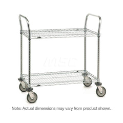 Metro - Carts; Type: Utility ; Load Capacity (Lb.): 900.000 ; Number of Shelves: 2 ; Width (Inch): 21 ; Length (Inch): 36 ; Height (Inch): 39 - Exact Tooling