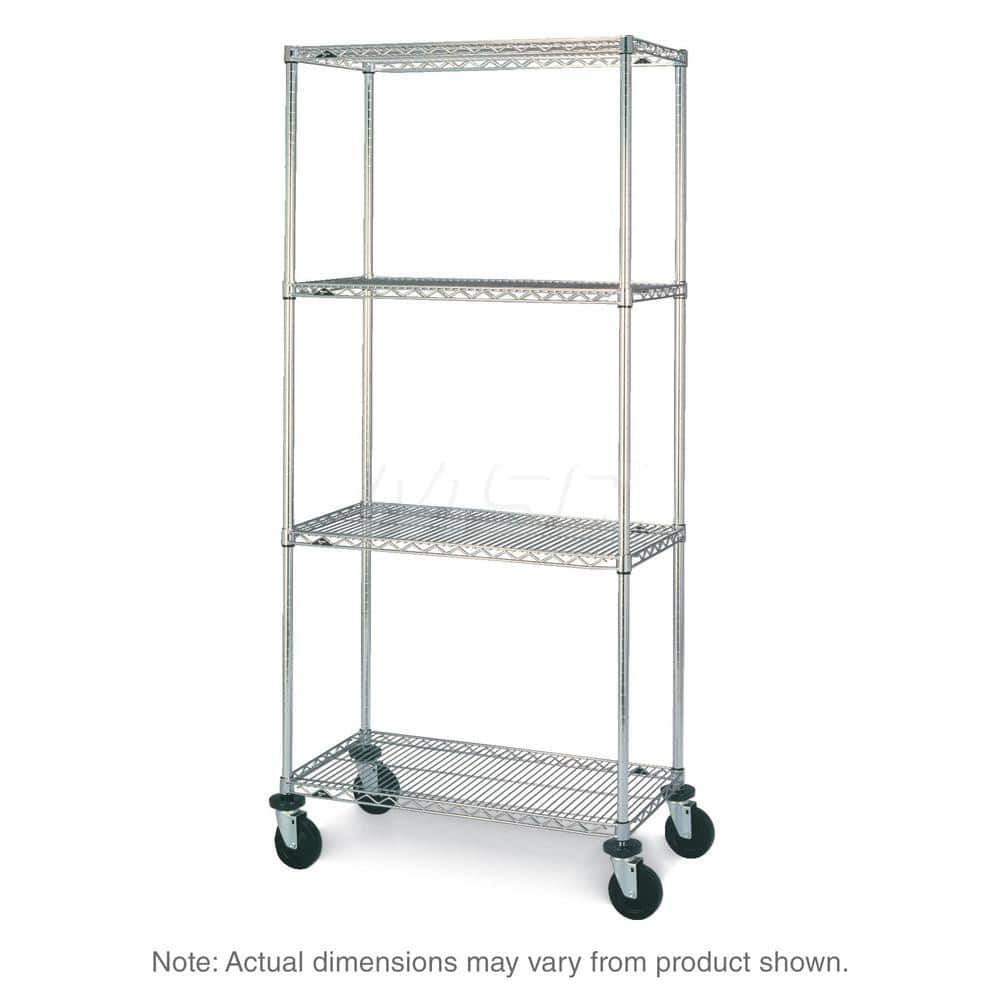 Metro - Carts; Type: Wire ; Load Capacity (Lb.): 600.000 ; Number of Shelves: 4 ; Width (Inch): 23-3/16 ; Length (Inch): 50 ; Height (Inch): 67-7/8 - Exact Tooling
