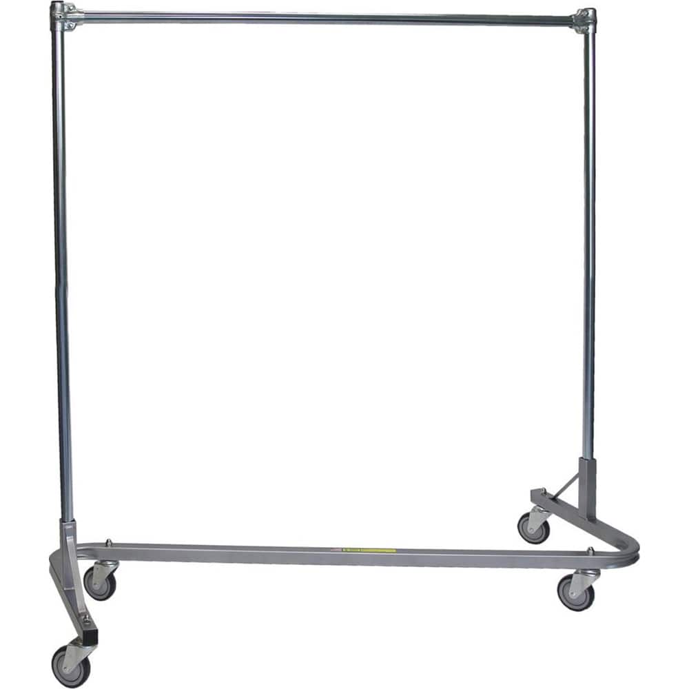 R&B Wire Products - Coat Racks, Hooks & Shelving; Type: Z-Rack Nesting Garment Rack ; Number of Hooks: 0 ; Color: Chrome ; Length (Inch): 63 ; Height (Inch): 68 - Exact Tooling