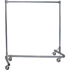 R&B Wire Products - Coat Racks, Hooks & Shelving; Type: Z-Rack Nesting Garment Rack ; Number of Hooks: 0 ; Color: Chrome ; Length (Inch): 63 ; Height (Inch): 68 - Exact Tooling