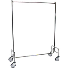 R&B Wire Products - Coat Racks, Hooks & Shelving; Type: Single Garment Rack ; Number of Hooks: 0 ; Color: Chrome ; Length (Inch): 36 ; Height (Inch): 65-1/2 - Exact Tooling