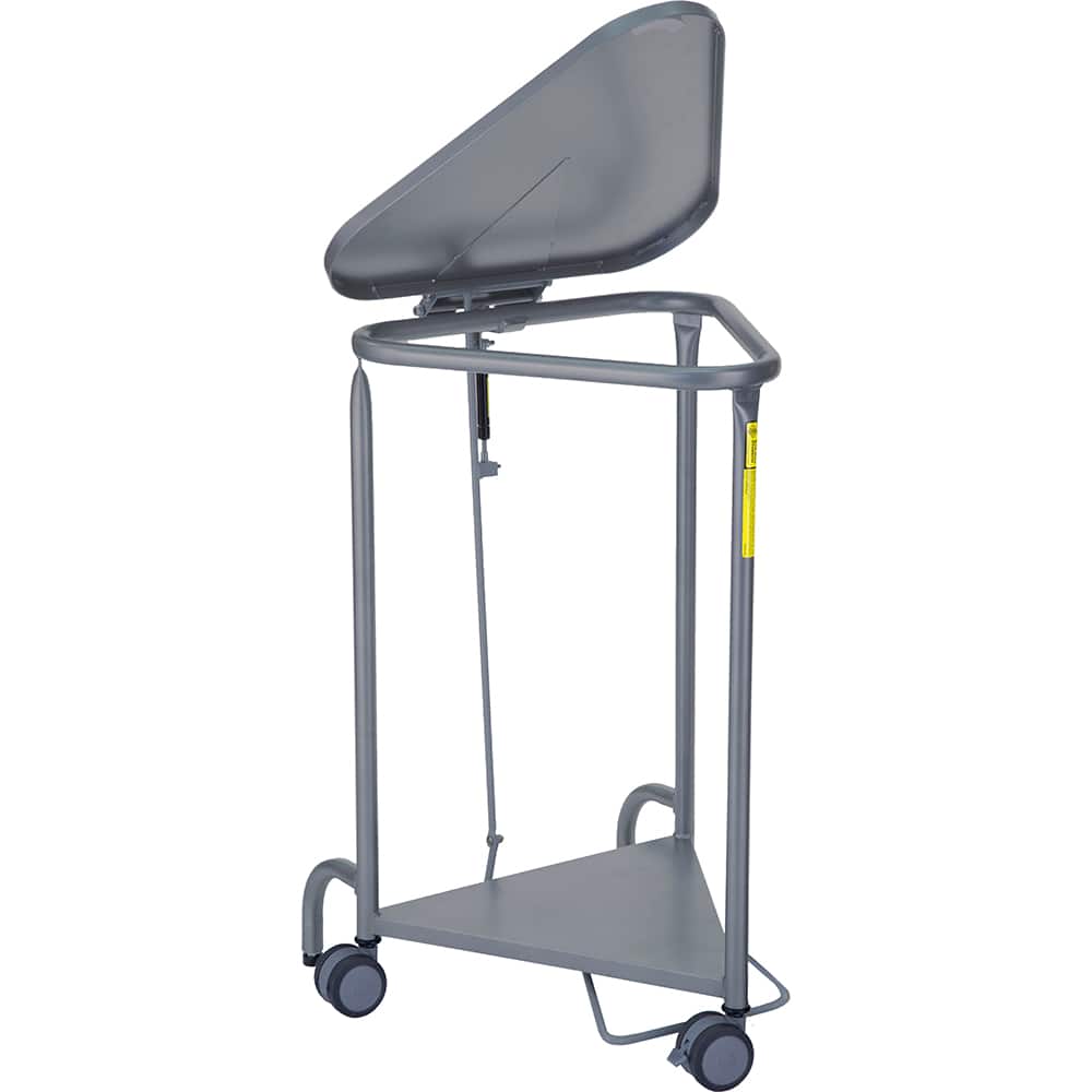 R&B Wire Products - Janitor Carts & Caddies; Type: Hamper ; Material: Steel ; Width (Inch): 21 ; Length: 21 (Inch); Height (Inch): 32 ; Color: Silver - Exact Tooling