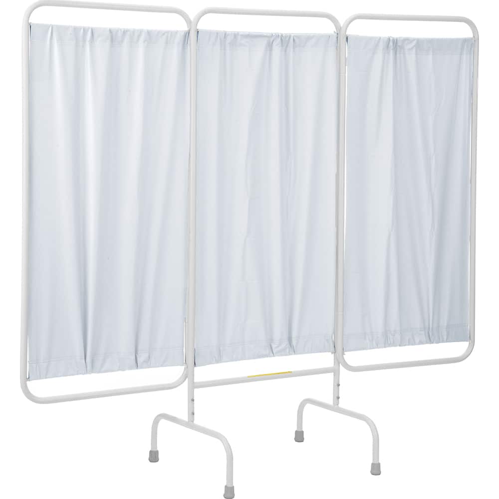 R&B Wire Products - Office Cubicle Partitions; Type: Three Panel Mobile Medical Privacy Screen ; Width (Inch): 81 ; Height (Inch): 69 ; Color: White ; Mount Type: No Mount ; Thickness (Inch): .006 - Exact Tooling