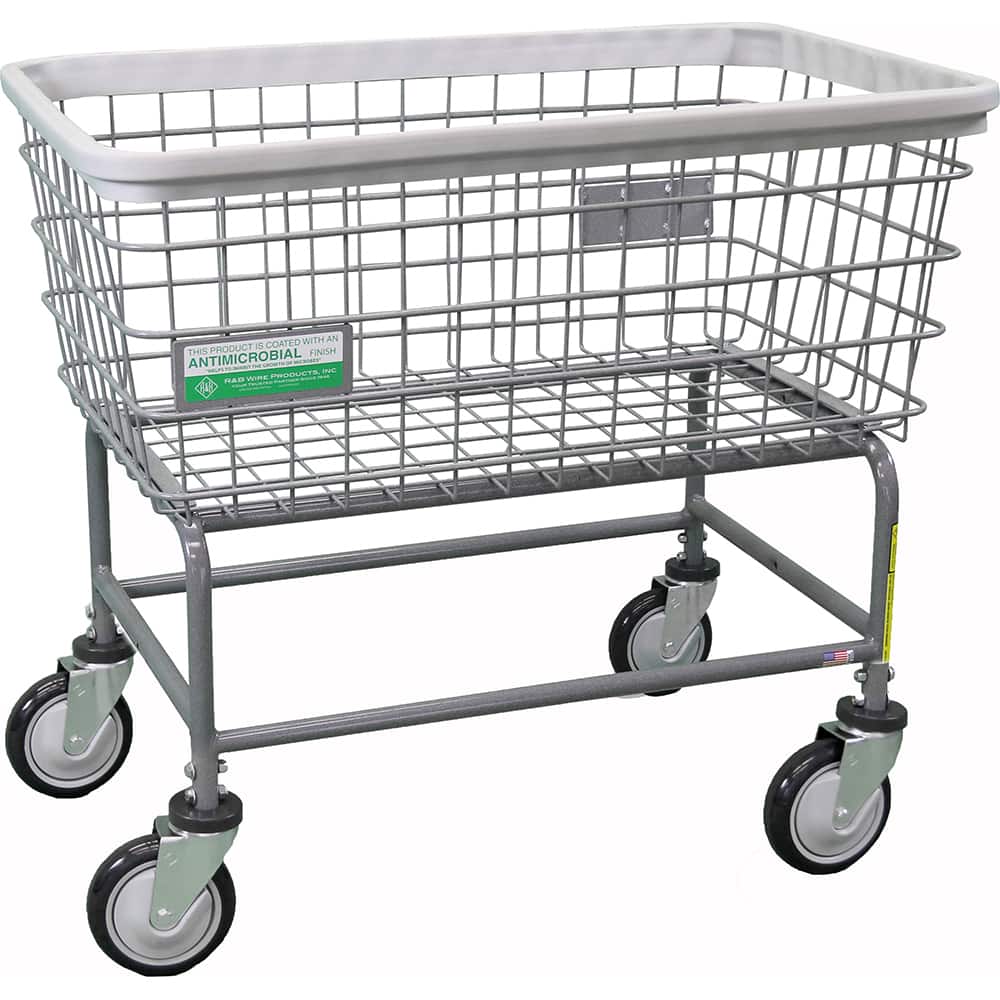 R&B Wire Products - Carts; Type: Rolling Wire Laundry Cart ; Load Capacity (Lb.): 200.000 ; Width (Inch): 21-1/2 ; Length (Inch): 33-3/4 ; Height (Inch): 30-1/2 ; Material: Steel - Exact Tooling
