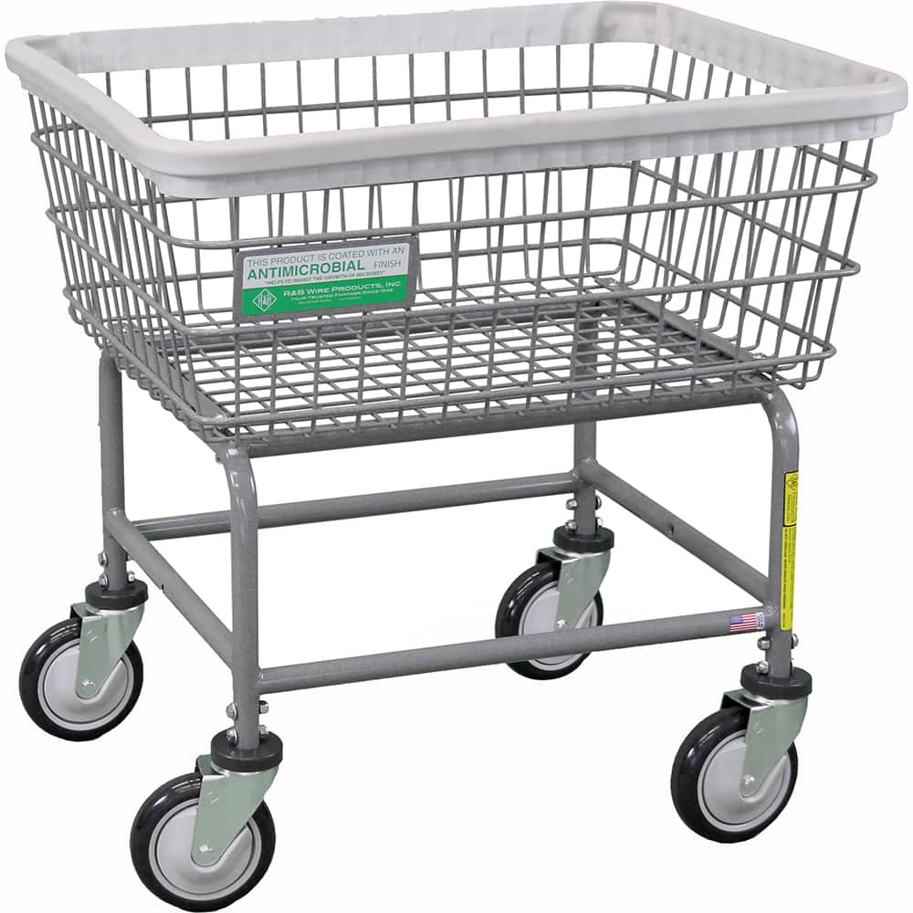 R&B Wire Products - Carts; Type: Rolling Wire Laundry Cart ; Load Capacity (Lb.): 100.000 ; Width (Inch): 22 ; Length (Inch): 26-1/2 ; Height (Inch): 27 ; Material: Steel - Exact Tooling