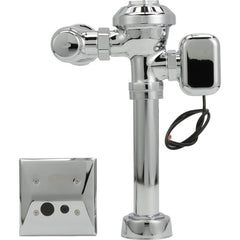 Zurn - Automatic Flush Valves; Type: Side-Mount Hardwire Sensor ; Style: Single flush ; Gallons Per Flush: 3.5 ; Pipe Size: 1-1/2 (Inch); Spud Coupling Size: 1-1/2 (Inch); Cover Material: Brass - Exact Tooling