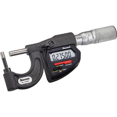 Starrett - Tube Micrometers; Operation Type: Electronic ; Minimum Measurement (mm): 0 ; Minimum Measurement (Decimal Inch): 0 ; Maximum Measurement (Decimal Inch): 1.0000 ; Maximum Measurement (mm): 25 ; Digital Counter: No - Exact Tooling
