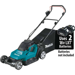 Makita - Lawn Mowers; Type: Cordless ; Power Type: Cordless ; Self-Propelled: No ; Voltage: 36 ; Cutting Width (Inch): 18.0000 - Exact Tooling