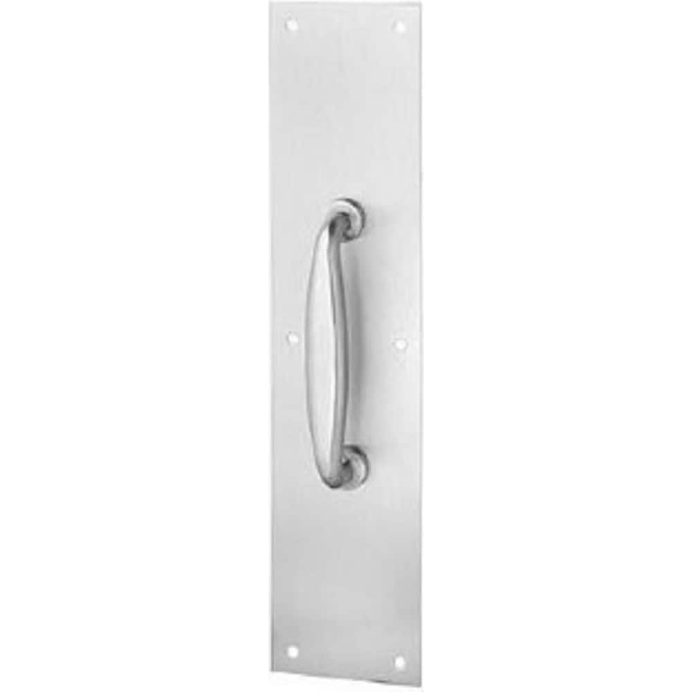 Rockwood - Door Pulls; Overall Length (Inch): 16 ; Finish/Coating: Satin Stainless Steel ; Grip Length: 4 (Inch) - Exact Tooling