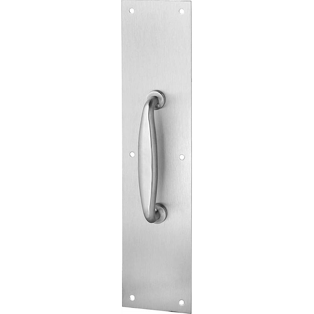 Rockwood - Door Pulls; Overall Length (Inch): 16 ; Finish/Coating: Satin Stainless Steel ; Grip Length: 4 (Inch) - Exact Tooling