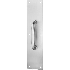 Rockwood - Door Pulls; Overall Length (Inch): 16 ; Finish/Coating: Satin Stainless Steel ; Grip Length: 4 (Inch) - Exact Tooling